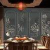 Nuevo papel tapiz de estilo chino decoración avanzada de hotel sala de estar papel tapiz de fondo de TV 8D Loto en relieve salón de té tela de pared impermeable