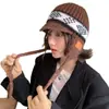 Gorra de aviador estilo Fair Isle 25 Años Invierno Gruesa Tejida Protección para los oídos Gorro Cálido Correa Jacquard Gruesa Gorro Lei Feng