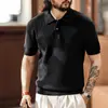 Nueva Camiseta de Punto Retro Estilo Murray Old Money para Hombre, Camisa Polo de Marca Moderna Otoñal, Top Holgado de Manga Corta para Hombre