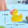 Micro-paisaje de dibujos animados, adorno de patito, suculentas, bonsái, paisajismo, pequeños accesorios, patito amarillo de resina, decoración para acuario