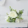 Ramo de peonías simuladas estilo nórdico de flores de seda para novia sosteniendo flores decoración de sala de estar en casa arreglo floral
