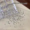 Pedras de Strass Redondas com Fundo Plano Grade 12 Joias de Strass para Nail Art Brilhantes K9 Imitação Huazi Mosaico de Strass Corte 33 DIY Strass Transparente de Alta Qualidade para Nail Art