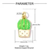 Alas Europeas y Americanas Pluma Árbol de Coco DIY Colgante de Circonita Cúbica Mujeres Cactus Paraguas Collar Pulsera Accesorios de Joyería