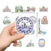 50 Piezas de Pegatinas de Graffiti de Viaje Acuarela Taza de Agua Teléfono Móvil Computadora Pegatinas Decorativas Impermeables Pegatinas Decorativas DIY Decoración Decorativa al por Mayor