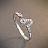 Anillo de plata de ley S925 Damila de doce constelaciones para mujer, moda coreana, circonita, anillo abierto, accesorios, fabricante, en stock