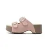 Chinelos de Couro Genuíno Sola Grossa de 6CM Chinelos de Praia 2026 Novo Verão Uso Externo Pessoas Baixas Chinelos Casuais Leves Birkenstock