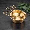 Acero Inoxidable 304 Cuenco Coreano para Vino de Arroz Dorado con Asa Cuenco para Cocinar Snacks Cuenco para Especias para Barbacoa Comida Occidental Cuenco para Vino Caliente