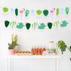 Nueva Bandera de Cumpleaños de Animales de Papel Flor Princesa Decoración de Fiesta de Cumpleaños de Bebé Decoración de Pared de Fondo