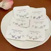 Conjunto de Brincos Borboleta Menta Mambo para Mulheres, Pino de Prata, Flor Doce de Pérola, Brincos Versáteis Frescos e de Luxo Leve para o Verão