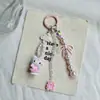 Pingente Laço Cartoon Hello Kitty Franja de Pérola Contas Personalizado Design Levemente Luxuoso Versátil Corrente de Pulso para Celular