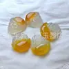 Acessório Pingente Doce de Ágata Natural com Segmentos Laranja Cor de Mel, Pingente da Paz de Calcedônia Colorida, Pingente Liso, Pingente de Fechadura Nuvem Auspiciosa
