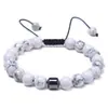 Pulseira Magnética Popular de Venda Quente Transfronteiriça Moda Masculina Nova Contas de Olho de Tigre Preto Pulseira de Pedra Mapa de Pinheiro Branco Atacado