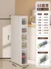 Gabinete de Almacenamiento Engrosado de 14 Pulgadas de Ancho con Espacio Ultra Angosto Gabinete de Almacenamiento de Cocina Gabinete Lateral Estrecho Gabinete de Almacenamiento de Espacio Estrecho para Baño de Plástico