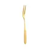 Juego de Tenedores para Fruta de Acero Inoxidable, Pinchos de Fruta de Dos Dientes, Juego de Cuchillo y Tenedor para Pastel de Luna de Otoño Medio, Tenedor de Postre Estilo Occidental, Tenedor para Pastel