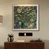 Pintura Decorativa Minimalista de Luxo Leve Estilo Italiano, Arte de Parede de Alto Padrão Feita Sob Medida para Sala de Jantar, Pintura Abstrata de Nicho, Mural de Villa