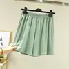 Nuevos pantalones cortos deportivos de seda helada estilo coreano de verano para mujer, pantalones casuales de pierna ancha de seda helada de cintura alta, pantalones holgados de talla grande para casa