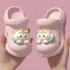 Pantuflas Infantiles de Unicornio Niñas Verano Princesa Lindos Dibujos Animados Niña Bebé Interior Antideslizantes Zapatos con Agujeros Niña Exterior