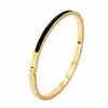 Pulseira de Aço Titânio com Gotejamento de Óleo Transfronteiriça 4mm para Mulheres, Joia de Resina Multi-Color de Alto Padrão, Pulseira Geométrica Tendência de Nicho