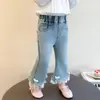 Pantalones para Niñas 2026 Nuevo Primavera y Otoño Elegantes Jeans para Niña Pequeña Atuendo de Primavera Pantalones Acampanados para Bebé Niña Modernos
