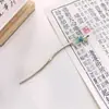 Grampo de Cabelo de Bambu Jade Estilo Antigo, Simples e Elegante, Acessórios de Cabelo Cheongsam da Dinastia Han, Novo Grampo de Cabelo Chinoiserie Personalização na Parte de Trás da Cabeça