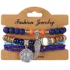 Pulseira Estilo Boêmio com Contas de Arroz Transfronteiriça para um Verão Relaxante à Beira-Mar, Novas Pulseiras Empilháveis Multicamadas Estilo Férias Atacado
