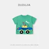 Algodón de Porcelana de Hielo Refrigerante Manga Corta de Verano para Bebé, Camiseta Delgada para Niñas, Moda de Verano para Niños