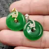 Pingente de Jade Fivela de Jade Pingente Rocha de Quartzo Fivela de Jade Pingente Verde Yang Pingente de Colar Verde Espinafre