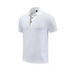Polo deportivo informal de negocios de alta gama con solapa de color sólido de seda de hielo transpirable, ropa de trabajo para equipo empresarial, camiseta de manga corta
