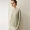 Suéter de cachemir 100% puro de alta gama para mujer, nueva colección otoño/invierno 2026, prenda básica de punto con cuello redondo, corte ajustado y favorecedor