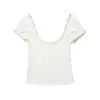 Blusa feminina xadrez com renda, estilo INS moderno e casual da marca Z, popular online, best-seller transfronteiriço, estilo europeu e americano, branco, outros itens da ZA
