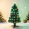 Árbol de Navidad de fibra óptica más vendido transfronterizo con luces de colores, adornos transparentes de cinco estrellas, decoración navideña, arreglo de escena festiva