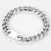 Pulsera Cubana Popular de Hip-Hop para Hombre, Seis Lados Pulidos, Sensación de Lujo Ligero de Alta Gama, Pulsera Cubana Incrustada con Diamantes, Venta al por Mayor de Joyería