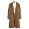 Abrigo Nuevo de Otoño e Invierno 100% Lana para Hombre Abrigo Largo de Lana Elegante Moda Cortavientos de Lana Aprobación Directa de Fábrica
