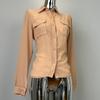 Camisa Longa Sexy com Transparência Feminina Elegante Slim Fit Dongdaemun Coreia do Sul