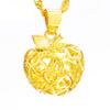 Colgante de Manzana Chapado en Oro Navidad Plano un Noche Regalo Amor Hueco Pequeña Manzana Joyería Cadena para Suéter Regalo de Actividad