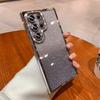 Funda con Brillo y Soporte Magnético Adecuada para Teléfono Samsung S26 Ultra S24 Galvanizada Tacto de Alta Gama Cobertura Total de Lente Anti-Caídas