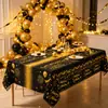 Mantel navideño de 137*274cm, mantel desechable de PEVA, decoración para fiesta navideña, mantel de Papá Noel y renos