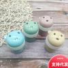 Plástico dos desenhos animados palito de dente caixa criativa estilo europeu urso palito jar sala de estar simples doméstico portátil cartucho de palito redondo
