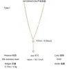 Nuevo collar versátil de moda europea y americana, estilo minimalista de nicho, diseño en forma de Y con diamantes, cadena simple y elegante para la clavícula