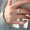 Nalan Plata Esterlina S925 Fresco y Dulce Estilo ins Diseño Nicho Sentido Hueco Amor Gota Anillo R02890