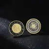 Comercio exterior Europa y Estados Unidos doce constelaciones monedas con incrustaciones de diamantes bañadas en oro colección de monedas conmemorativas extranjeras deseo amor monedas de oro monedas transfronterizo