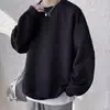 Sudadera moderna de peso pesado para hombre, elegante y genial, perfecta para adolescentes, cuello redondo, diseño jacquard único, capa interior, holgada