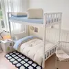 2026 Nuevo Estilo Algodón Lavado Color Sólido Dos Tonos Estudiante Cama Individual Juego de Tres Piezas Dormitorio Juego de Literas para Uso en Dormitorio