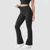 Pantalones de Yoga Acampanados con Sensación de Segunda Piel para Mujer, Pantalones Acampanados de Secado Rápido con Bolsillo Cargo Deportivo, Leggings Cropped de Cintura Alta para Levantar Glúteos