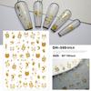 Redanco novo rede 3D celebridade explosões diy padrão adesivos para nail art com adesivo unhas decalques atacado DH-599