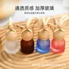 Botella de aromaterapia de vidrio de color esmerilado, adorno colgante para coche, botella de perfume, botella vacía de aromaterapia para ventilación de aire acondicionado, capacidad pequeña