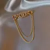 Broche de Borla con Cadena, Gama Alta, Lujo Ligero, Moda Europea y Americana, Accesorio de Traje Más Vendido, Broche Simple y Único, Venta al por Mayor