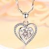 Collar con colgante de circonita S925 con forma de corazón, diseño de nicho de lujo, ideal como regalo de cumpleaños para novias.