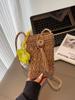 Bolso Tejido de Paja Hecho a Mano Transfronterizo para Mujer 2026 Nuevo de Moda Simple de Nicho Bolso Cruzado Versátil para Teléfono