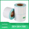 Fábrica atacado único papel de etiqueta antitérmica 50*30*700 adesivo adesivo código de barras impressão papel balança eletrônica papel de etiqueta